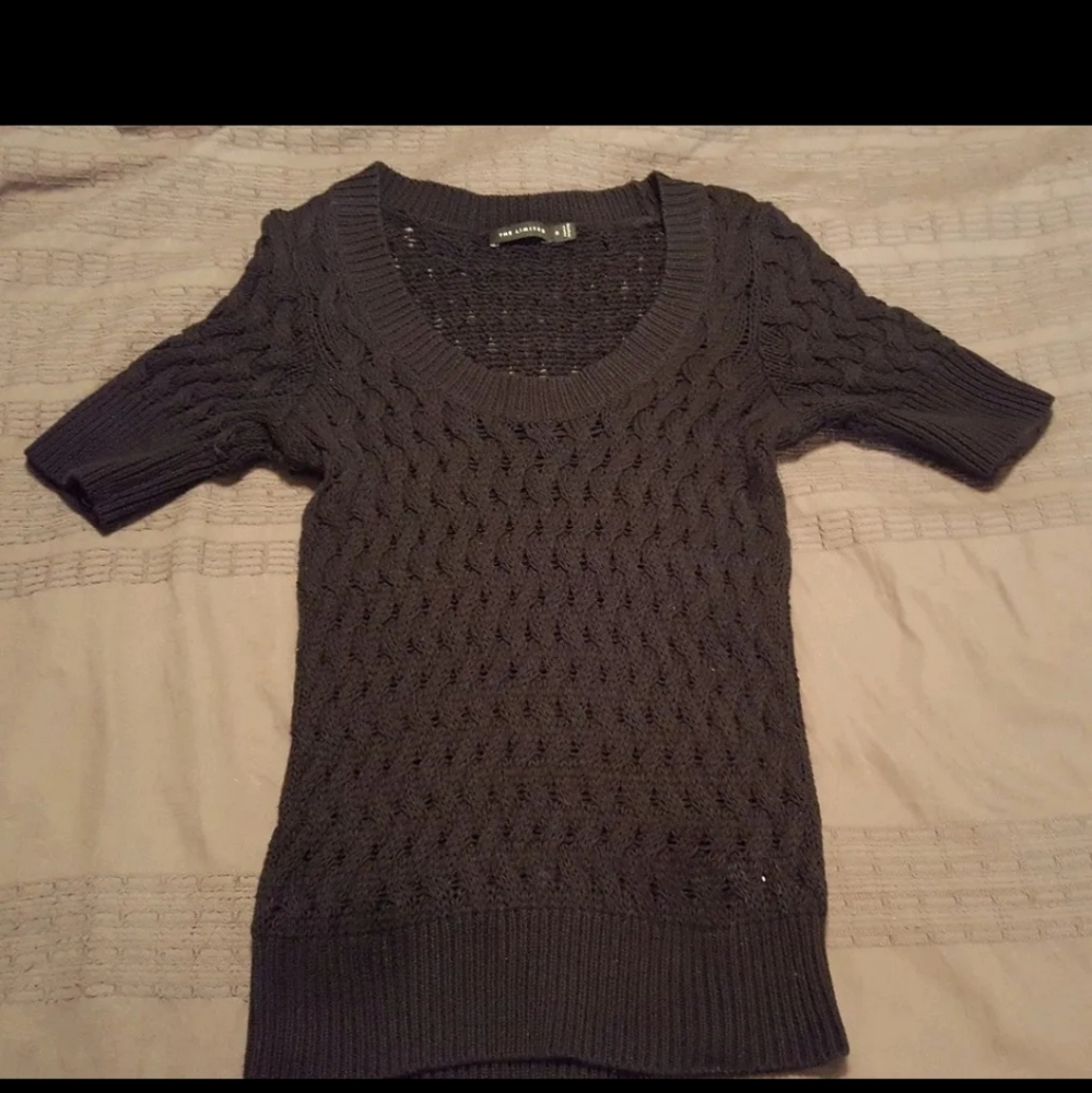 The Limited Black Crocheted Sweater Sz S